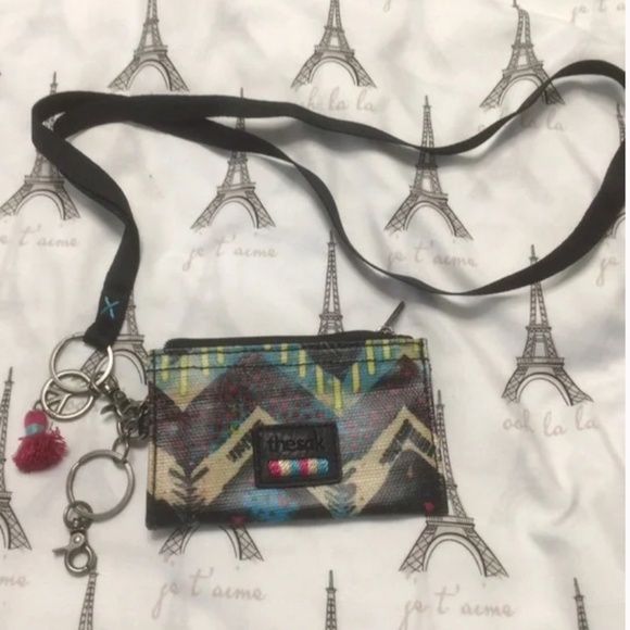 The Sak Pacifica ID Lanyard Keychain Coin Wallet NWOT - Picture 2 of 6